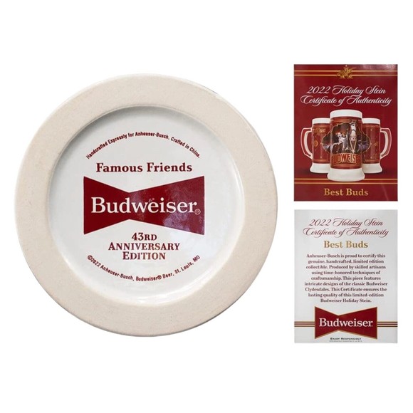 Budweiser 2022 Holiday Stein Limited Edition 43rd Anniversary Ceramic Mug New - Picture 4 of 4